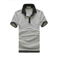 Light Grey Navy Blue Collar Leisure Golf Patterned Polo Shirts